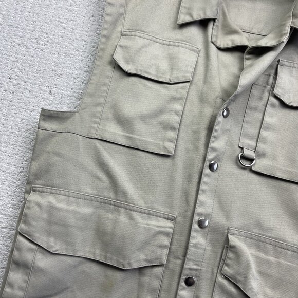 VTG 90s Tilley Safari Hunting Excursion Utility Vest Mens L Photography Canada - Picture 8 of 14